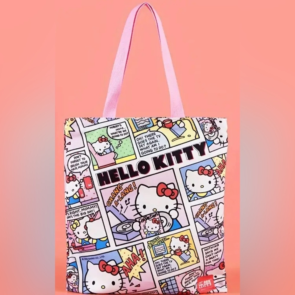 Hello Kitty- Comics Style Shoulder Canvas Bag - Picture 4 of 8